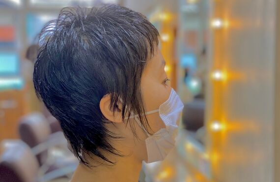 黒髪×大人ベリーショート　府中美容室nono　H.Shimoguchi