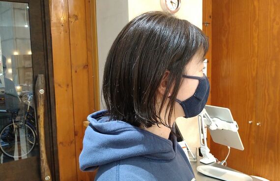 カジュアルな切りっぱなしボブ‼　府中美容室nono　　Natumi Baba