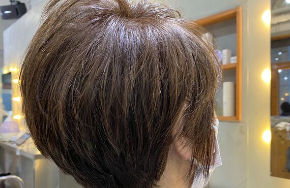 大人スタイル‼フワッとショートボブ　府中美容室nono　H.Shimoguchi